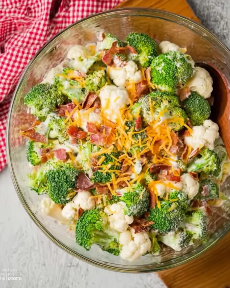 Broccoli and Cauliflower Salad