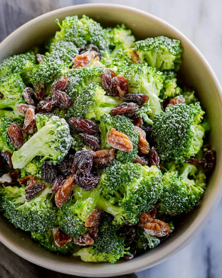 Colorful Broccoli Salad with Raisins for a Healthy Feast