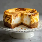 Cheesecake with Pumpkin Swirl - Autumn Dessert