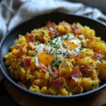 Delicious Potato Egg Scramble on a Plate