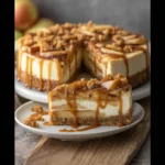 Salted Caramel Apple Pie Cheesecake Slice