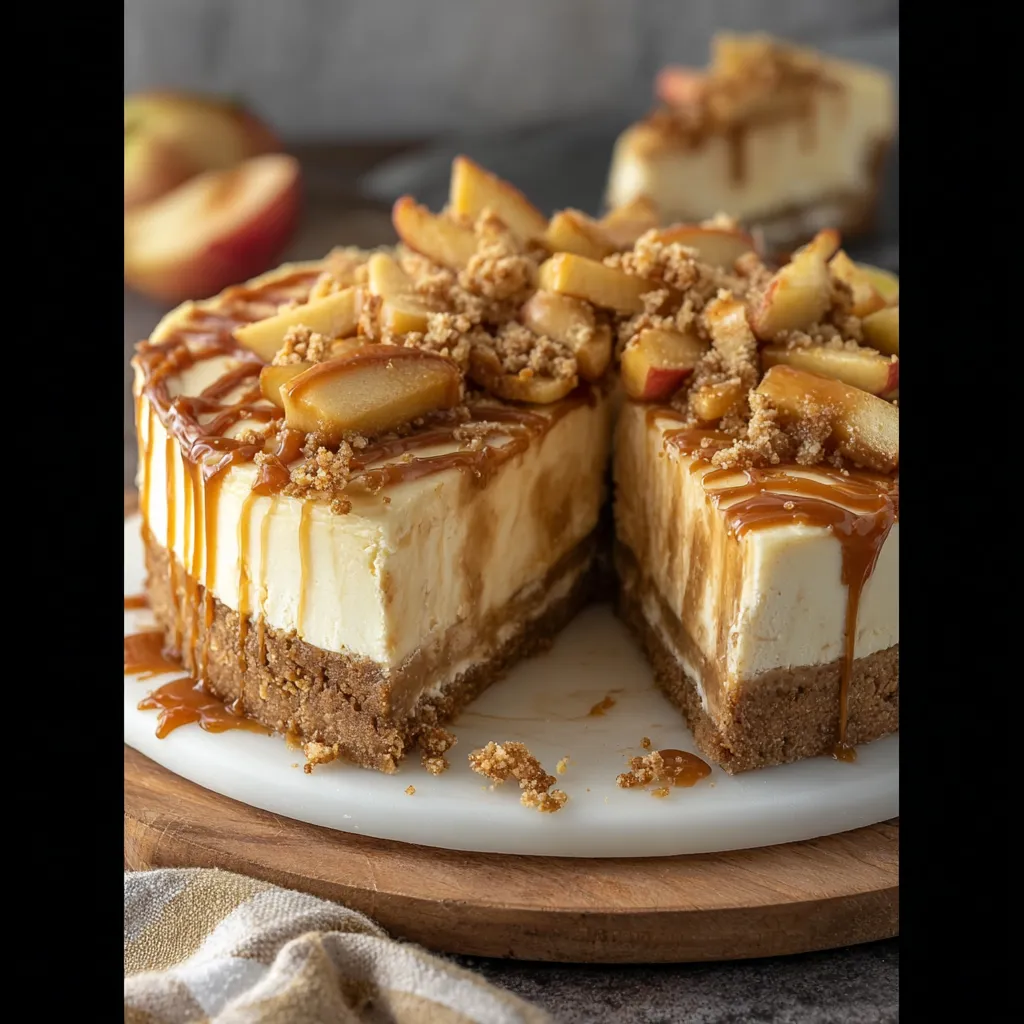 Salted Caramel Apple Pie Cheesecake Recipe