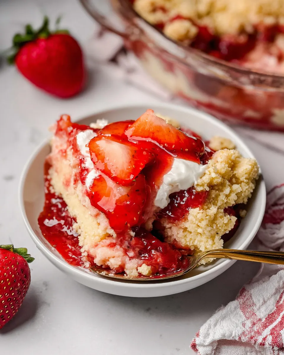 strawberry cheesecake dump cake