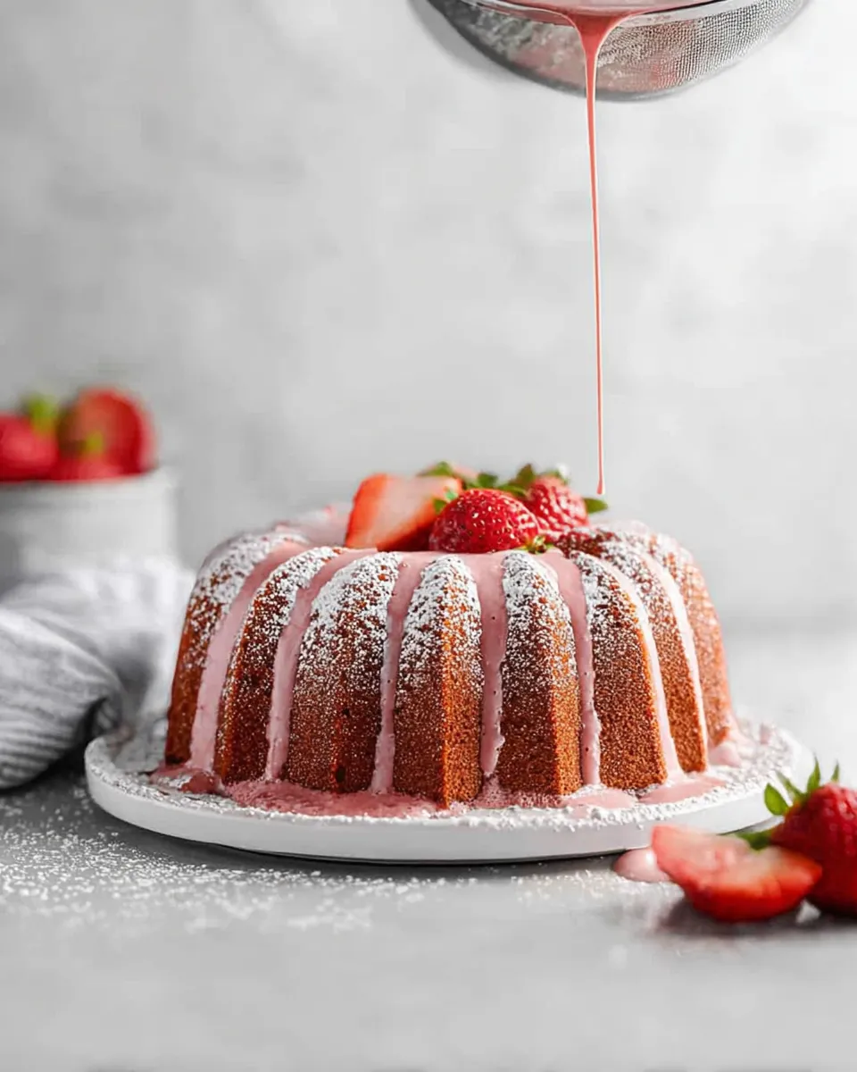 strawberry pound cake