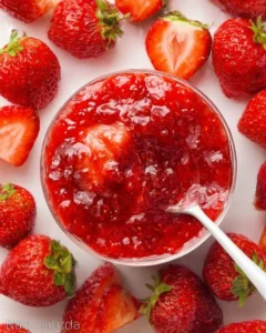 Fresh Strawberry Sauce in a Bow